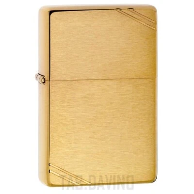 ZIPPO Briquet 240 Vintage Laiton Avec Rayures ZIPPO Original USA - Photo 1/3