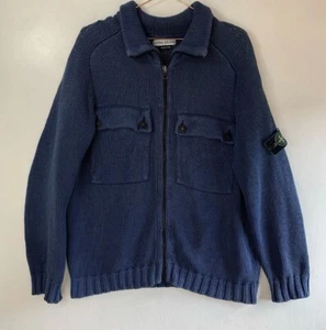 Stone Island Pullover Heavy Knit Cardigan Full Zip Marine, Green Label, Größe L - Bild 1 von 3