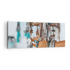 Wandbilder 100x40cm Leinwandbild Hand Schmuck ethnisch Groß Bilder Art Wanddeko - Bild 1 von 10