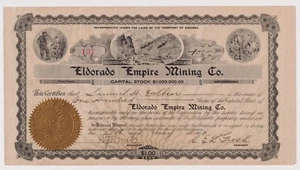 1889 Brunswick Gold Mining Company Stock Certificate Kentucky - Picture 1 of 1