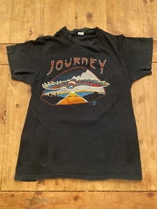 Vtg Journey 1980 Concert Tour Black T-Shirt Medium Day On The Green #2 16”x 22.5 - Picture 1 of 7