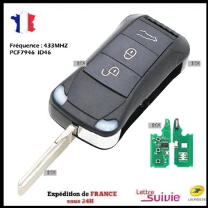 Schlüsselrohling Id46 Porsche Cayenne 2002-2009 100% geprüft 3 Tasten - Bild 1 von 2