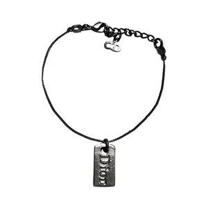 Christian Dior Bracelet Logo Silver Tag Grey Monogram Metal Vintage - Picture 1 of 5