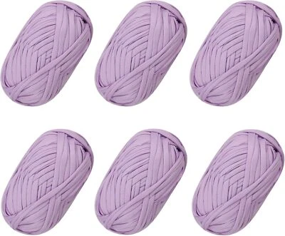 2/4/6Pc T-Shirt Yarn Elastic Fabric Crochet Cloth Yarn for DIY Knitting Hand Bag - Image 1 of 4