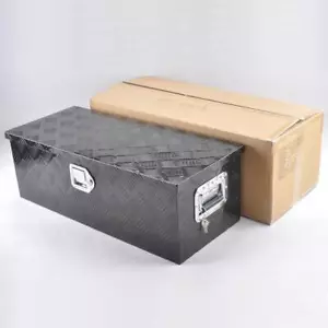 Aluminum Tool Box Black size30"*13"*10",pattern 5,single lock,double chain MT018 - Picture 1 of 5