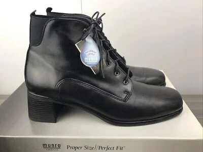 Munro American Modesto Bootie Ankle Boots Women's 8 SS Waterproof Black Leather - Image 1 of 4