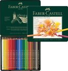 Ensemble de crayons de couleur polychrome 24 pièces Faber-Castell en étain métallique