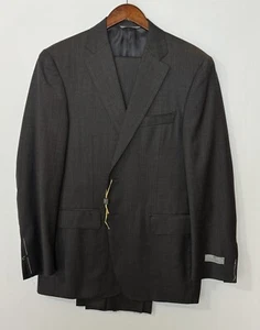 #306 CANALI 13290/37 Traje Marrón a Rayas Talla 40 R Sin Alteraciones - Imagen 1 de 10