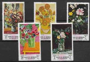 UMM AL QUIWAIN Mi 280/4 1968 FAMOUS PAINTINGS AIR STAMPS SET MNH - Picture 1 of 1