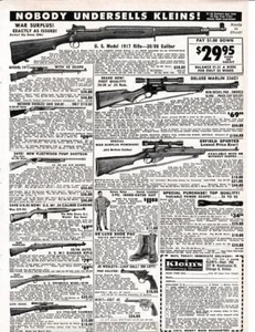 Original 1962 Klein's Gun Print-Ad / JFK Kennedy Gun Ad-Carcano TS Carbine - Picture 1 of 1