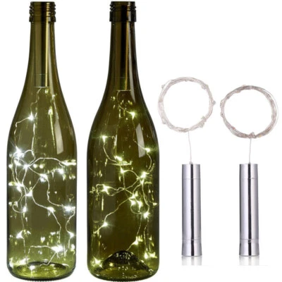 10 15 20 LED String Lights Cork Shaped Night Light For Wine Bottle Starry Xmas L - Image 1 of 4