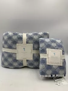 Pottery Barn Kids Hazel Heart Twin Jacquard Quilt w/1 Standard Sham #9968C - Picture 1 of 3