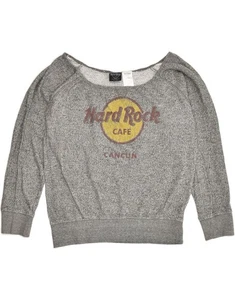HARD ROCK CAFE Womens Cancun Graphic Sweatshirt Jumper UK 16 Large Grey AN20 - Picture 1 of 3