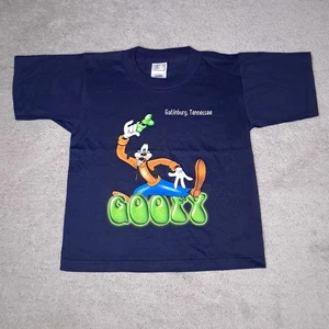 Vintage Goofy T-shirt Kids Youth Small Blue Gatlinburg New Old Stock - Picture 1 of 8