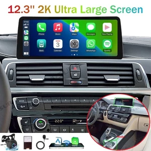 Radio estéreo GPS Carplay Android 14 12,3"" 2K 64G para BMW NBT F30 2013-2016 + cámara - Imagen 1 de 20