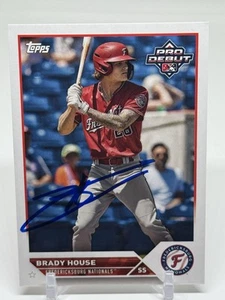 Brady House SIGNED 2023 Topps Pro Debut #PD-68 Washington Nationals Debut! - Picture 1 of 3