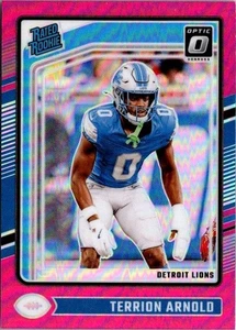 2024 Panini Optic Rated Rookie RC Terrion Arnold #371 Pink Detroit Lions Alabama - Bild 1 von 2