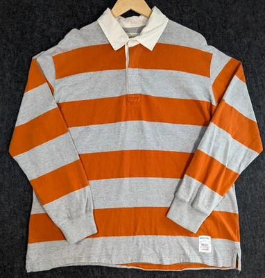 Camisa de rugby a rayas Y2K American Eagle para hombre grande multicolor preppy ivy Foto 1 de 4