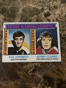 1974-75 Topps - League Leaders Phil Esposito, Bobby Clarke #3 - Picture 1 of 2