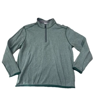 Tommy Bahama Para Hombres 2XL Verde Gris Reversible Cuarto Cremallera Pullover Sudadera M2Y - Imagen 1 de 3