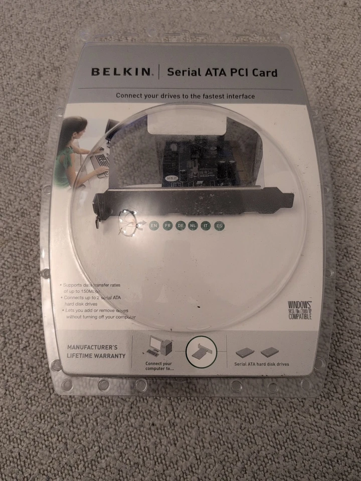 BELKIN - SATA II - SERIAL ATA PCI CARD F5U198 -  Windows 98 SE, Me, 2000, XP - Image 1 of 2