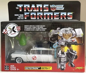 Nuovo 2019 Transformers X Ghostbusters Mash Up Ectotron (Ecto-1) & Slimer MISB - Foto 1 di 6
