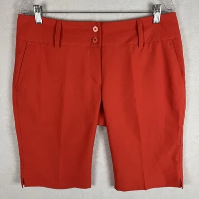Pantalones Cortos de Golf Adidas Para Mujer 10 Bermudas Naranja Ligeros Climalite 12" Entrepierna Foto 1 de 4
