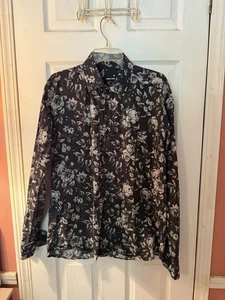 Jared Lang Xl Floral Button Up Shirt - Picture 1 of 6