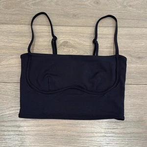ALO YOGA Black Airbrush Streamlined Bra Tank Sleek Street Studio Top Size XS - Picture 1 of 10