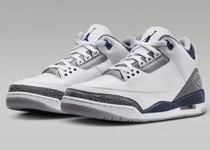 Nike Air Jordan 3 Retro Midnight Navy White Mens Size US 9 Casual Shoes New✅ - Picture 1 of 6