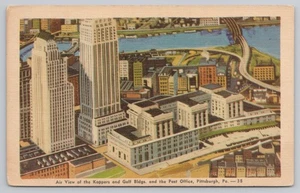 Vista aérea, Koppers, Gulf Bldgs, oficina de correos, Pittsburgh, Pennsylvania postal - Imagen 1 de 2