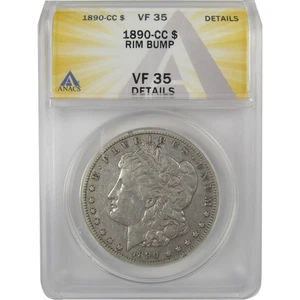 1890 CC Morgan Dollar VF 35 Details ANACS Silver $1 Coin SKU:I20385 - Picture 1 of 4