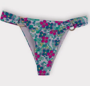 Frankie's Bikinis X Naomi Osaka Eden Skimpy Floral Bikini Bottom Women's Size S - Picture 1 of 7