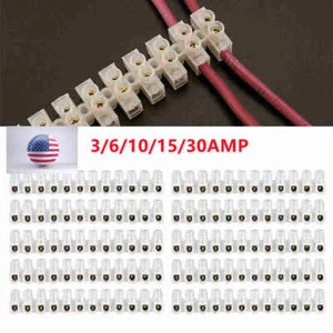 1-5PCS 12 Position 3-30AMP Dual Row Terminal Strip Screw Terminal Barrier Block - Picture 1 of 8