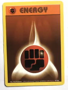 Kämpfenergie 97/102 Base Set Unlimited Pokemon LEICHT BESPIELT LP - Bild 1 von 2