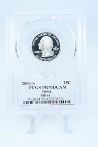 2004-S PCGS PR70DCAM Silver Iowa State Quarter Proof 25C - Picture 1 of 2