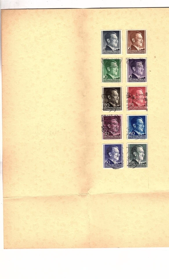 1942 Warsaw General Government GG Poland partial  Definitive Stamp Issue  (mb28 - Image 1 of 1