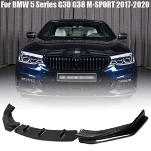 For BMW 5 Series G30 G38 M-SPORT 2017-2020 REAL CARBON Front Bumper Lip Splitter - Picture 1 of 11