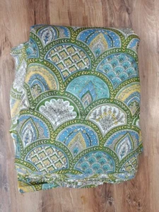 25 Yard Indian Cotton Handmade Print Fabric Sanganeri Hand Block Printed Fabric - Picture 1 of 3
