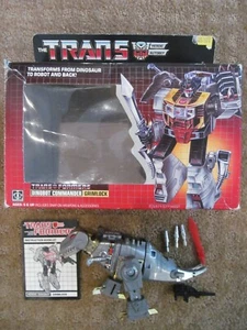 1984 Transformers G1 Grimlock Dinobot in Original Uncut Box - Complete - Picture 1 of 18