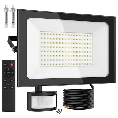 DENOTIP Inundador LED con detector de movimiento y control remoto faro lámpara exterior proyector de construcción