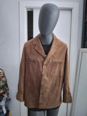 Chaqueta Montana Blanca Madrid Cuero Genuino Usada Hombre Talla M Marrón XYC549L Foto 1 de 4