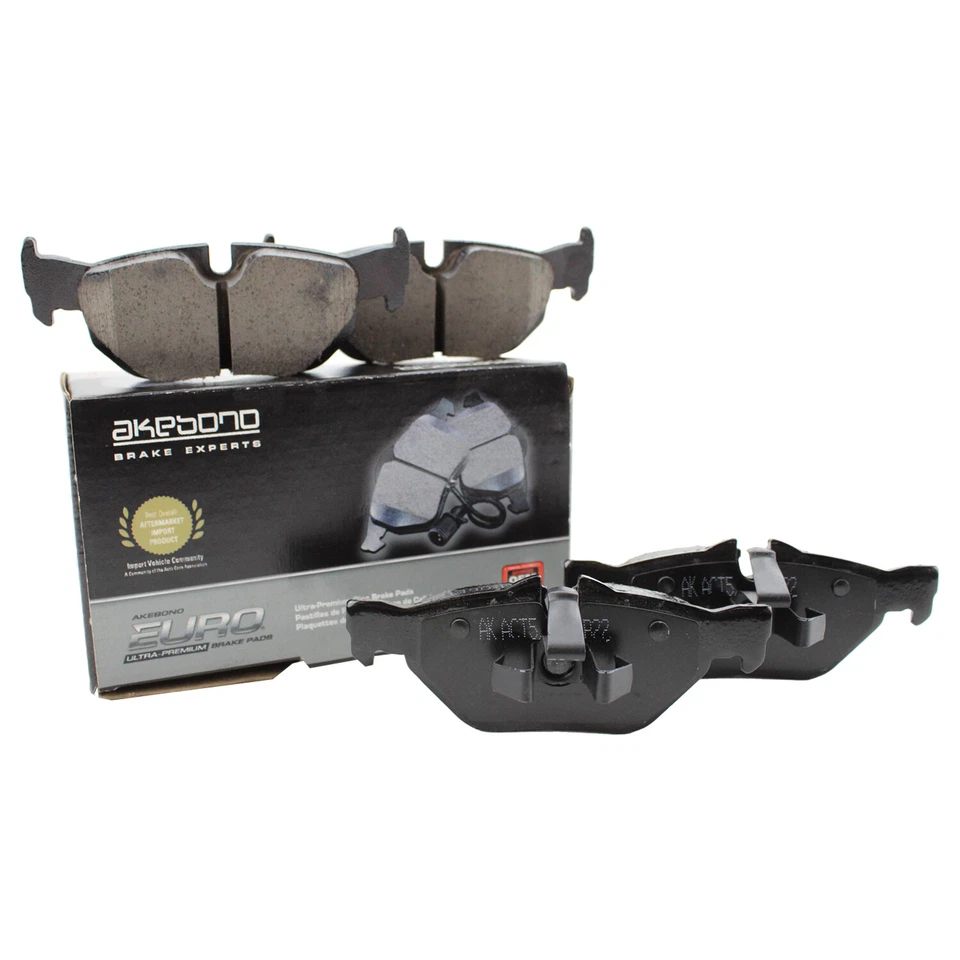 Pastillas de freno de disco traseras Akebono Euro 1267 EUR BMW 128i 323i 325i 328i xDrive X1 Foto 1 de 4