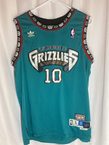 Mike Bibby #10 Vancouver Grizzlies Mens Large +2 Adidas Classics Sewn NBA Jersey Cover