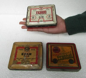3 Pc Vintage Old Tin Box Different Brand Ad. Litho Tin Box - Picture 1 of 11