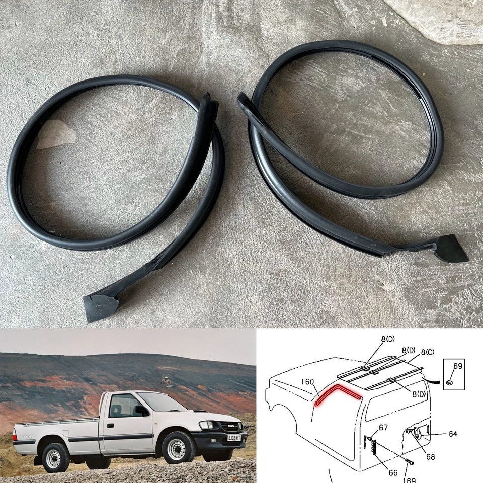 88-02 Chevrolet LUV Isuzu Faster TF Holden Rodeo TFR door roof weatherstrip seal - Imagem 1 de 4