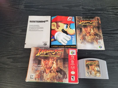 Indiana Jones and the Infernal  Nintendo 64 N64 Complete In Box CIB Great Shape - Image 1 of 4