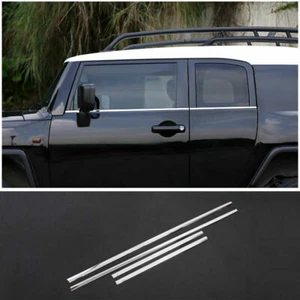 Fit For Toyota FJ Cruiser 2007-2014 Chrome Lower Windows Strip Sill Molding Trim - Picture 1 of 6