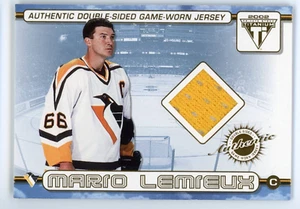 2001-02 PACIFIC PRIVATE TITANIUM STOCK MARIO LEMIEUX ALEXEI MOROZOV DUAL JERSEY - Picture 1 of 2