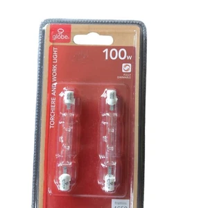NEW 2-Pack Globe Dimmable Light Bulb T3 J-Type 78mm 120V 100W 100 Watt - Picture 1 of 6
